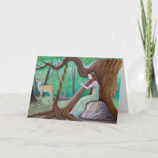 Tarjeta "The Harpist and the Tree" Greeting Card