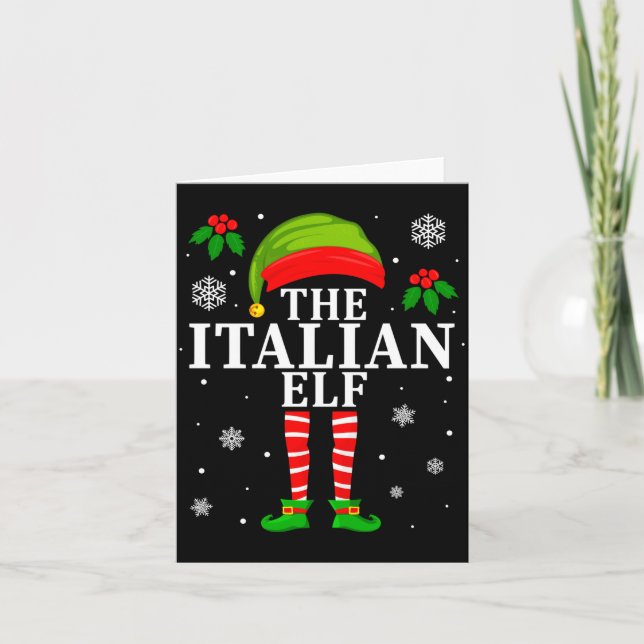 Tarjeta The Italian Elf Family Matching Christmas Pajama L (Anverso)