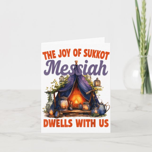 Tarjeta The Joy Of Sukkot Messiah Dwells With Us Jewish Ho (Anverso)