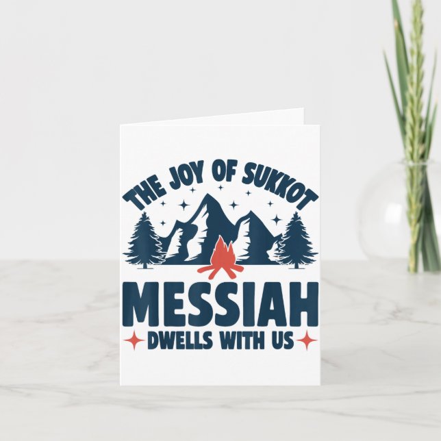 Tarjeta The Joy Of Sukkot Messiah Dwells With Us Jewish Ho (Anverso)