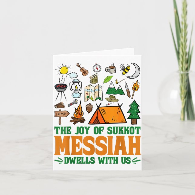Tarjeta The Joy Of Sukkot Messiah Dwells With Us Jewish Ho (Anverso)