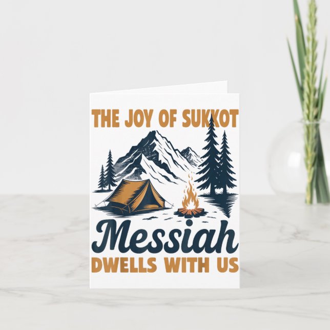 Tarjeta The Joy Of Sukkot Messiah Dwells With Us Jewish Ho (Anverso)