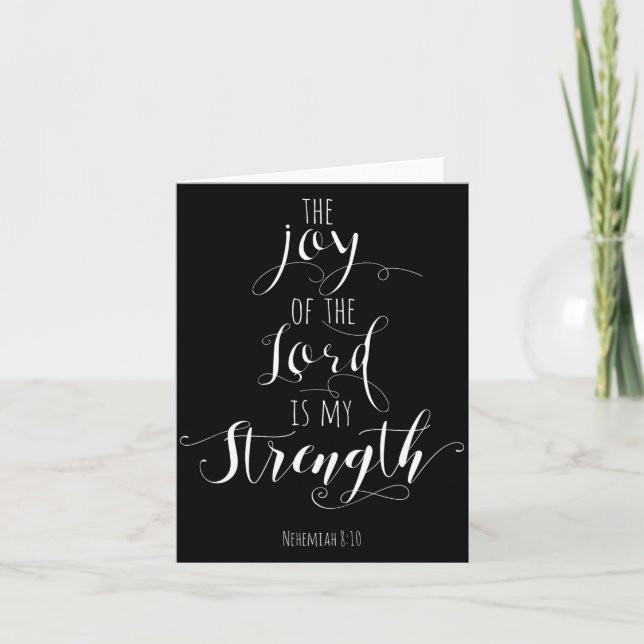 Tarjeta The Joy Of The Lord Is My Strength Christian  (Anverso)