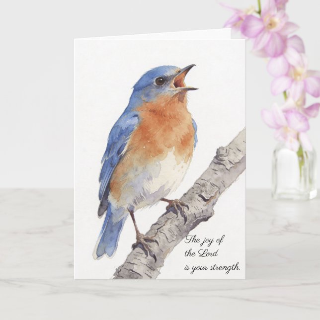 Tarjeta The Joy of the LORD is your strength (Orquídea)