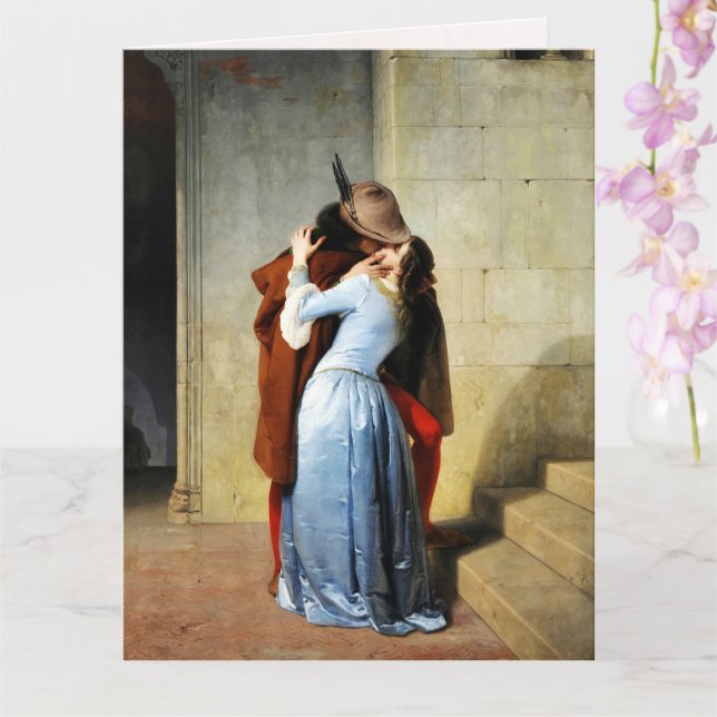 Tarjeta The Kiss - Francesco Hayez Il Bacio Romantic (Orquídea)