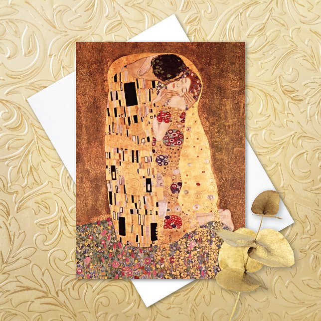 Tarjeta The Kiss Painting Gustav Klimt (Subido por el creador)