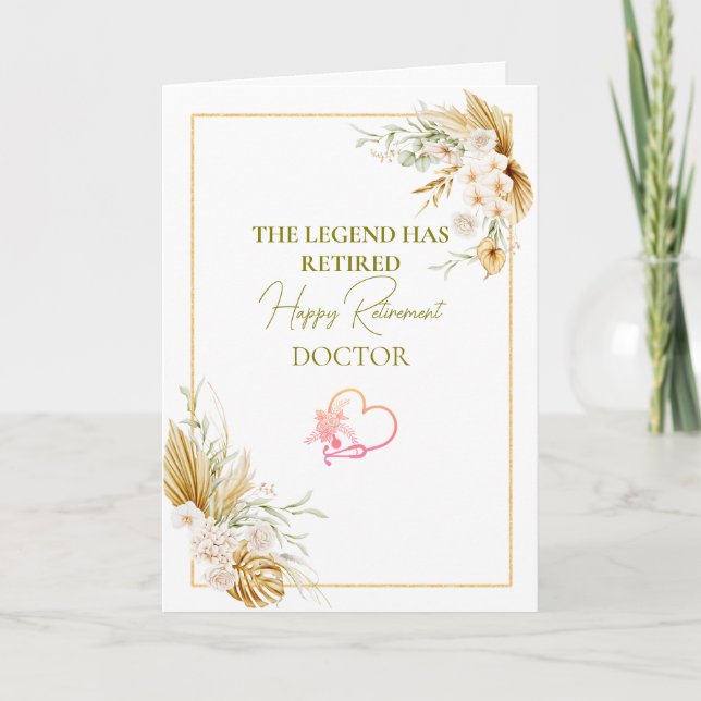 Tarjeta The Legend Has Retired Elegant Retirement (Anverso)