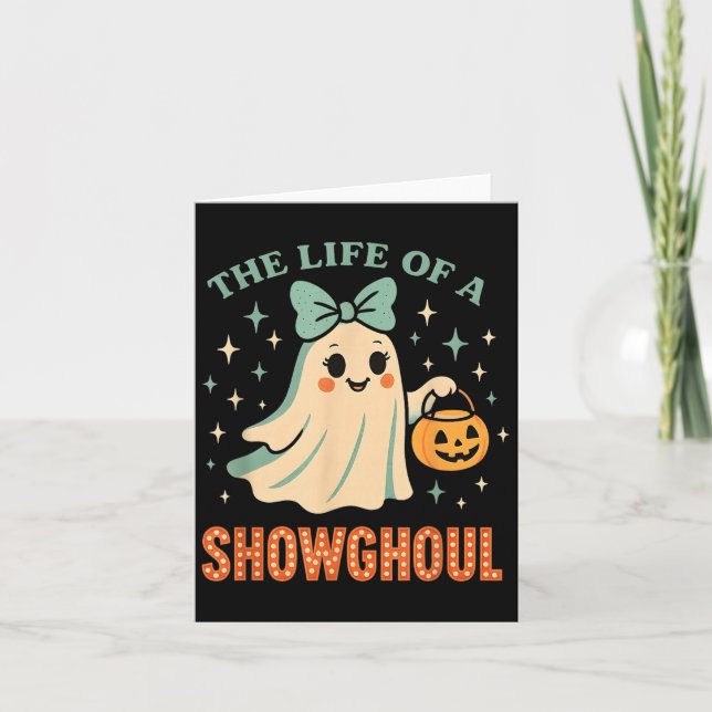 Tarjeta The Life Of A Showghoul Ghost Retro Halloween Soky (Anverso)