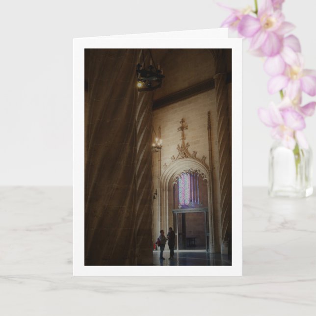 Tarjeta The Llotja de la Seda, Valencia City, España (Orquídea)