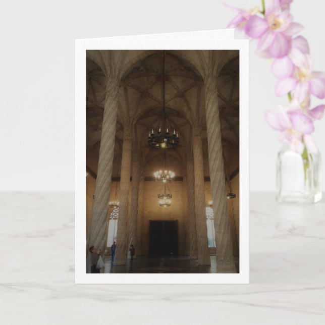 Tarjeta The Llotja de la Seda, Valencia City, Spain (Orquídea)