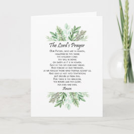 Tarjeta The Lord's Prayer with Greenery ~ Matthew 6:9-13