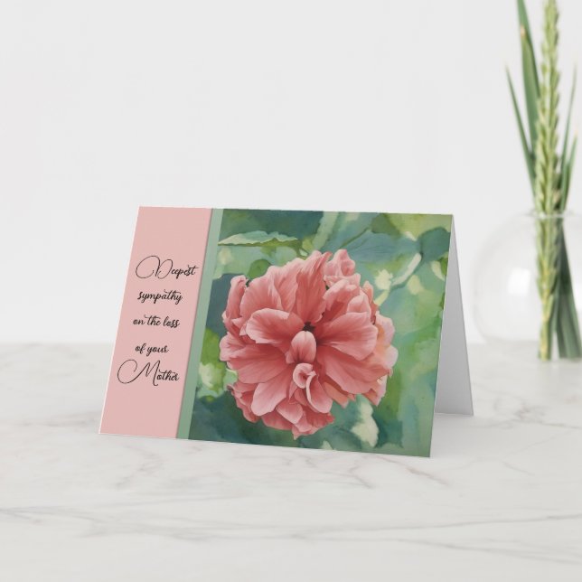 Tarjeta The Loss of a Mother - Sympathy Card (Anverso)
