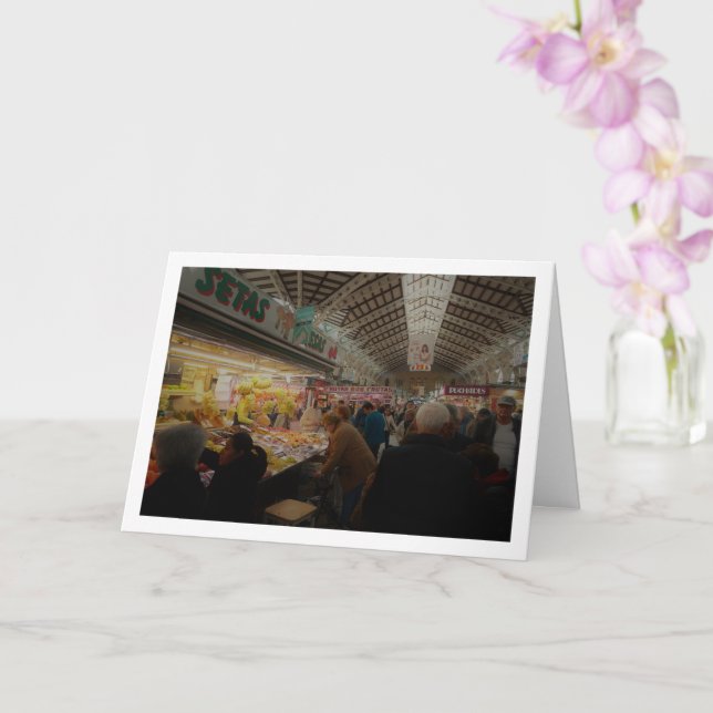 Tarjeta The Mercado Central, Valencia, España (Orquídea)