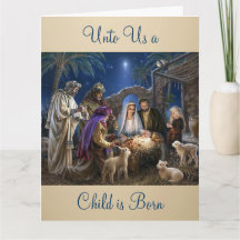 The Nativity of Baby Jesus Christmas Greetings