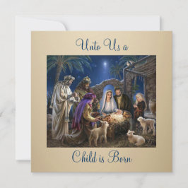 Tarjeta The Nativity of Baby Jesus Christmas Greetings