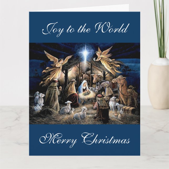 Tarjeta The Nativity of Baby Jesus Christmas Greetings (Anverso)