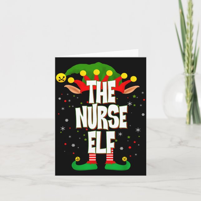 Tarjeta The Nurse Elf Christmas  (Anverso)