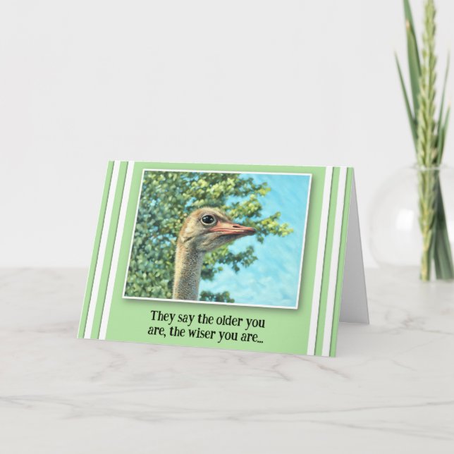 Tarjeta The Older You Are The Wiser You Are! Birthday Card (Anverso)