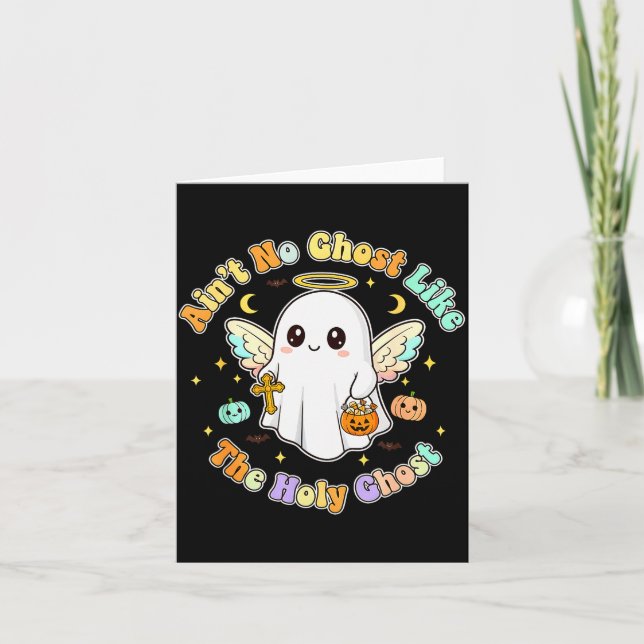 Tarjeta The Only Ghost I Know Is The Holy Ghost Halloween  (Anverso)
