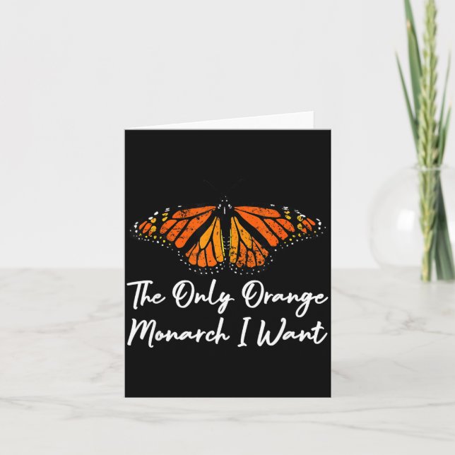 Tarjeta The Only Orange Monarch Elegant Butterfly Nature L (Anverso)