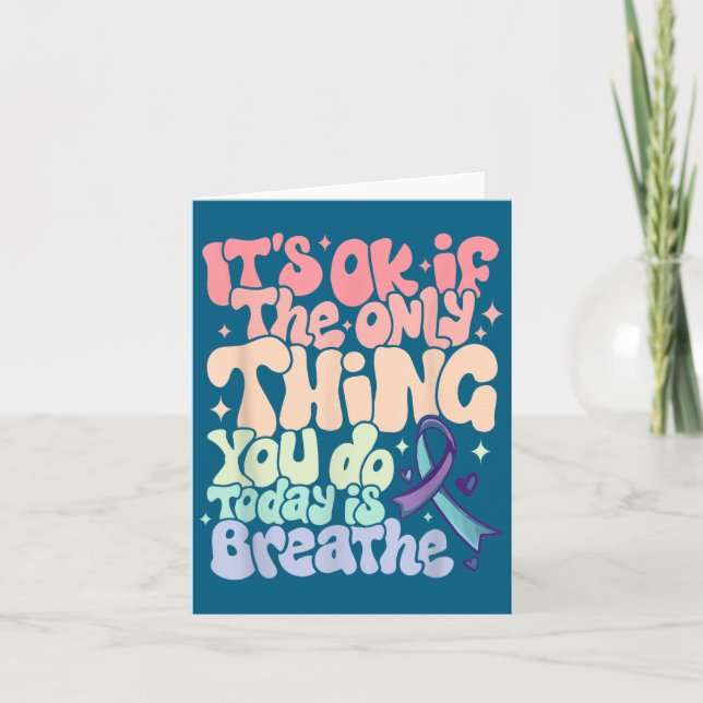 Tarjeta The Only Thing You Do Today Is Breathe Suicide Pre (Anverso)