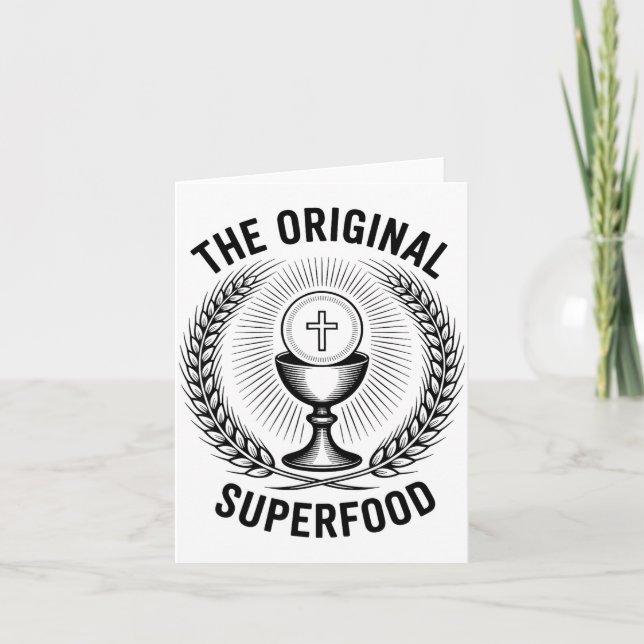 Tarjeta The Original Superfood Eucharist Catholic M  (Anverso)