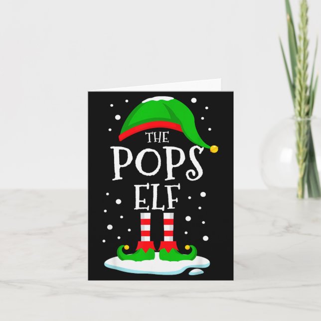 Tarjeta The Ps Elf Christmas Family Matching Xmas Grandpa  (Anverso)