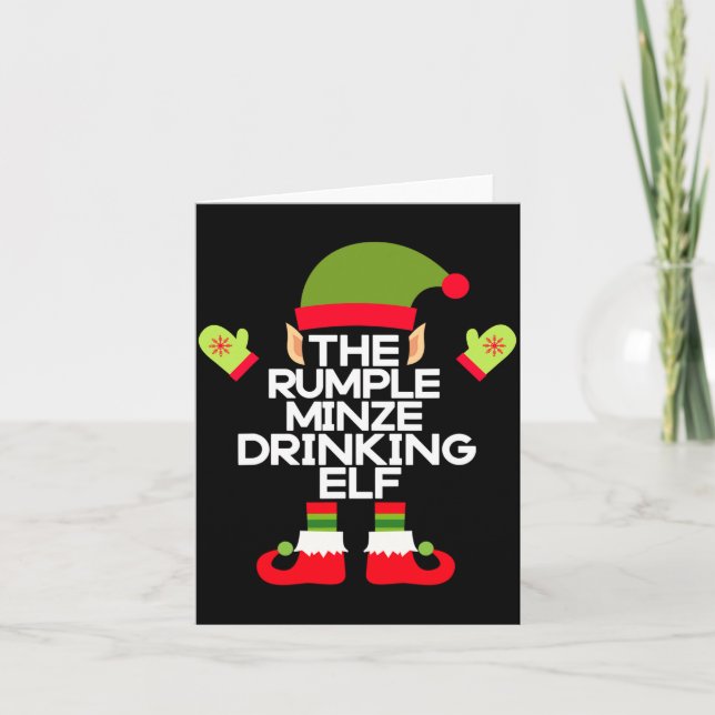Tarjeta The Rumple Minze Drinking Elf Funny Whiskey  (Anverso)