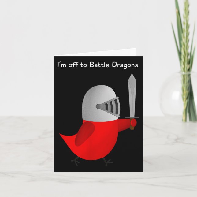 Tarjeta The Sammy Bird - I'm Off To Battle Dragons  (Anverso)