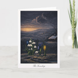 Tarjeta The Snowdrop — Modern Botanical Reinterpretation