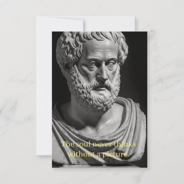 Tarjeta The Soul never thinks without a Picture (Anverso)