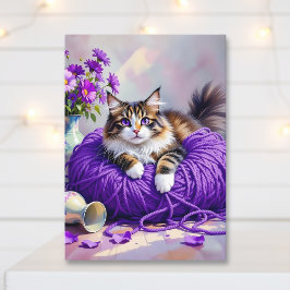 Tarjeta The Sweetest Cat Themed Thinking of You Poem