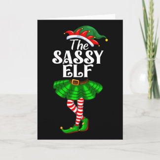 Tarjeta The Sy Elf Xmas Funny Christmas Matching Family Pa