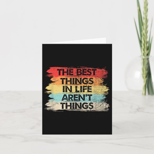 Tarjeta The Things In Life Aren't Things Motivational Quot (Anverso)