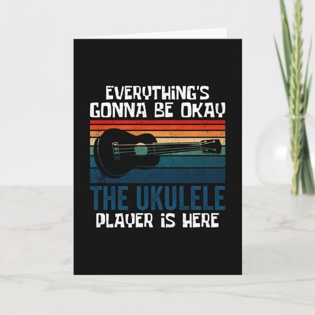 Tarjeta The Ukulele Player is here (Anverso)