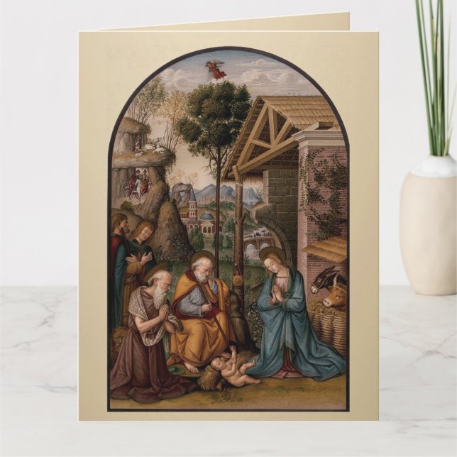 Tarjeta The Virgin Mary and Baby Jesus Christmas Greetings (Anverso)