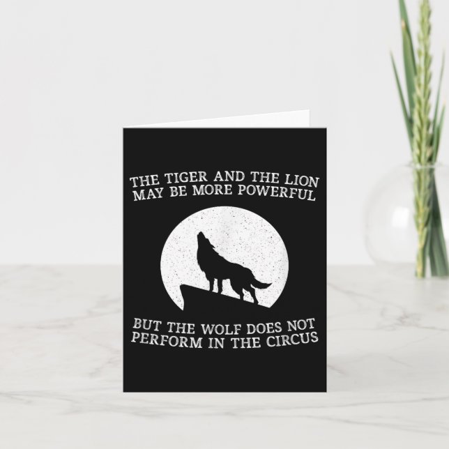 Tarjeta The Wolf Doesn't Perform In The Circus Cool Wolf M (Anverso)