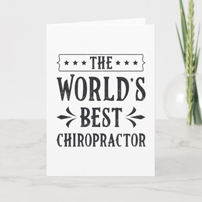 Tarjeta The World's Best Chiropractor Chiropractic Spine (Anverso)