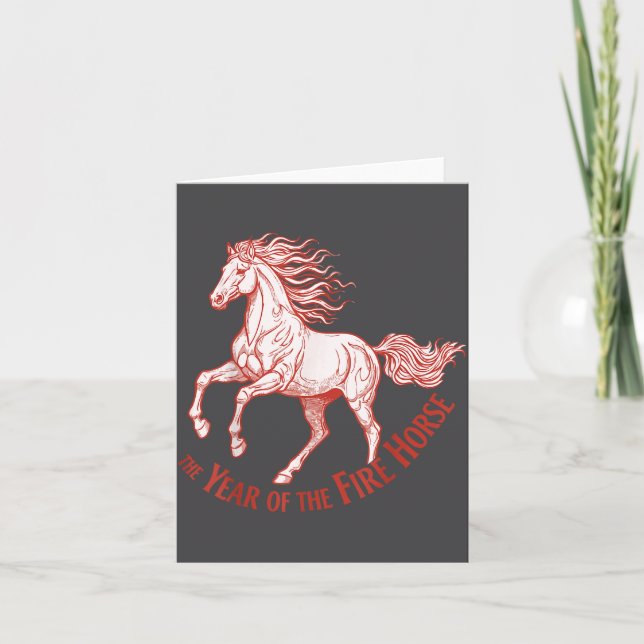 Tarjeta The Year Of The Fire Horse 2026 Celebration  (Anverso)