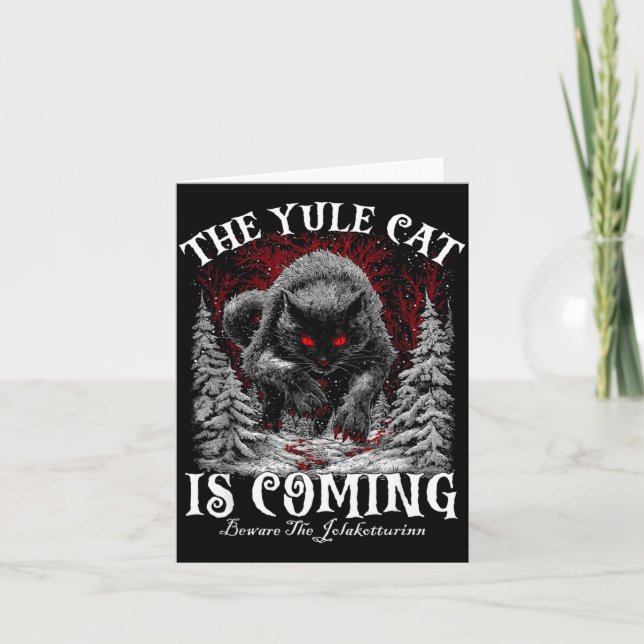 Tarjeta The Yule Cat Is Coming  (Anverso)