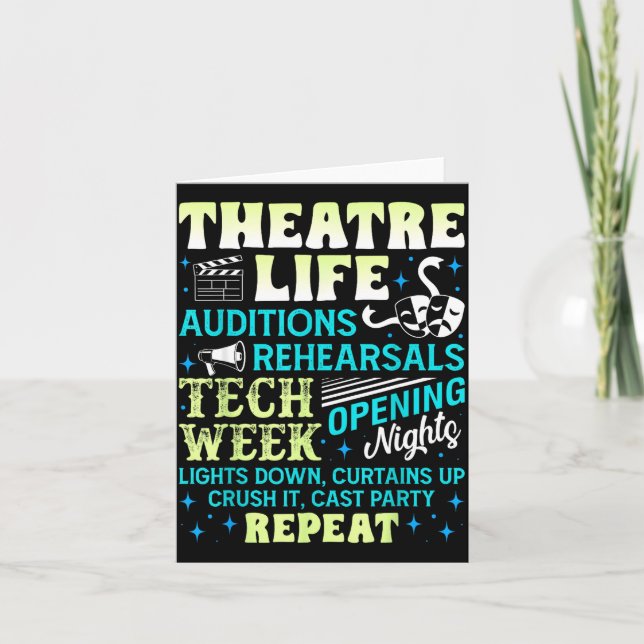 Tarjeta Theatre Nerd Actor Funny Musical Theater Geek Thes (Anverso)
