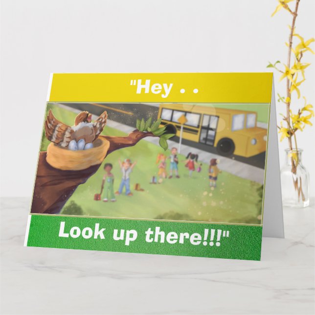 Tarjeta #TheLittleBirdThatChirped Feliz Día de la Madre (flor amarilla)