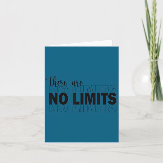 Tarjeta There Are No Limits Mindset Motivation Black  (Anverso)