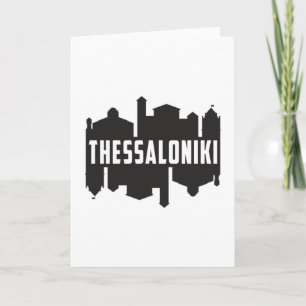 Tarjeta Thessaloniki Grecia Cielo Skyline Divertida idea d
