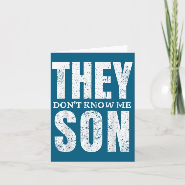 Tarjeta They Dont Know Me Son Bodybuilder Workout Gym Moti (Anverso)