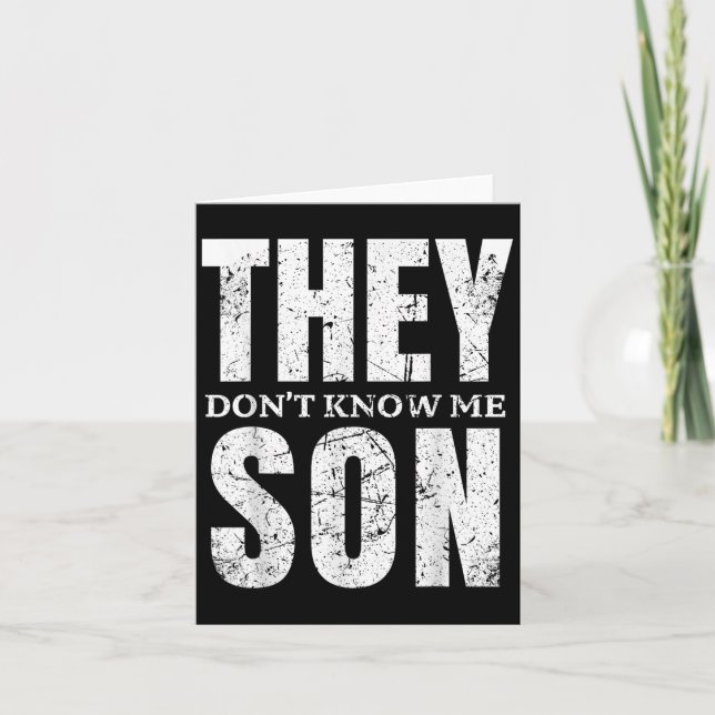 Tarjeta They Dont Know Me Son Bodybuilder Workout Gym Moti (Anverso)