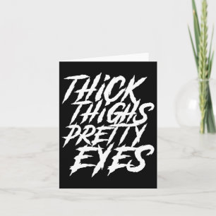 Tarjeta Thick Thighs Bonitos Ojo Gimnasio Gracioso Niña Le