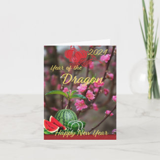 Tarjeta Thiep Tết Chúc Mừng Năm Mới Feliz Año Nuevo 2024