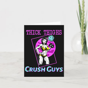 Tarjeta Thiick Thighs Crush Hombres Halterofilia Bodybuild