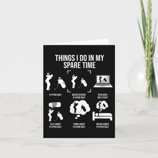 Tarjeta Things I Do In My Spare Time, Golf Player  (Anverso)